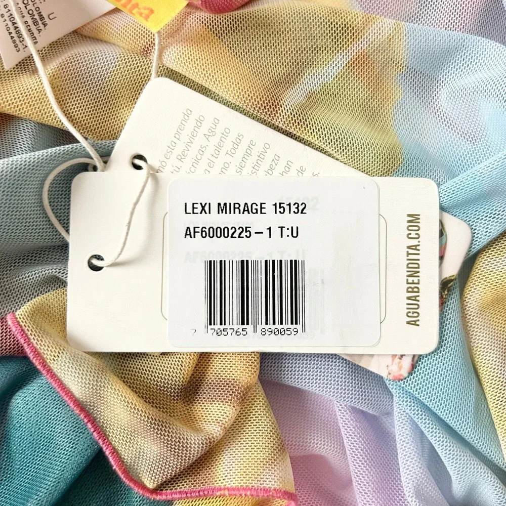 NEW Agua Bendita Scarf Lexi Mirage Floral Mesh Square OS